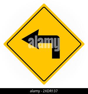 Tournez à gauche. Illustration vectorielle. Illustration de Vecteur