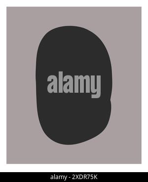 Dessin au trait graphique abstrait vectoriel dessiné à la main impression de collection simple, contemporaine avec l'esthétique Boho formes graphiques organiques.Fashion concept féminin Illustration de Vecteur