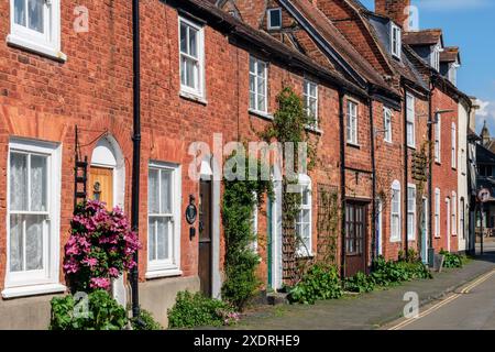 Chalets à Mill Lane, Tewkesbury, Gloucestershire Banque D'Images