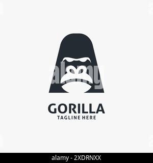 Logo tête de gorille Illustration de Vecteur