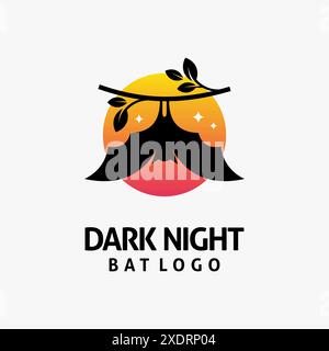 Logo de batte suspendue Illustration de Vecteur