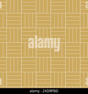 Motif géométrique abstrait avec des carrés, des rayures, des lignes. Arrière-plan vectoriel transparent. Ornement blanc et or. Design graphique moderne. Banque D'Images