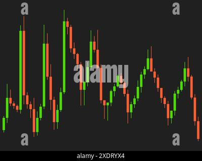Graphique en chandelier du trading sur la bourse. Trading de crypto-monnaie, d'actions et d'obligations. Modèles de chandelier dans le trading de crypto-monnaie. Conception f Illustration de Vecteur
