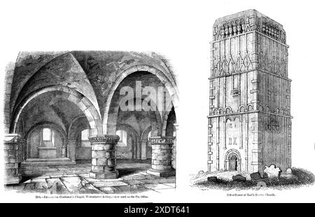 Chapelle Édouard le Confesseur, abbaye de Westminster - Old England (1843), Charles Knight (1791-1873) p.56 Banque D'Images