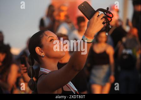 Lisboa, Portugal. 23 juin 2024. Lisbonne, 23/06/2024 - quatrième jour de Rock à Rio Lisboa, au Parque das Nações à Lisbonne. Crédit : Atlantico Press/Alamy Live News Banque D'Images