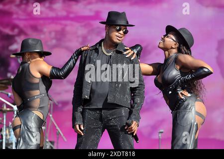 Lisboa, Portugal. 23 juin 2024. Lisbonne, 23/06/2024 - quatrième jour de Rock à Rio Lisboa, au Parque das Nações à Lisbonne. Crédit ne-Yo : Atlantico Press/Alamy Live News Banque D'Images