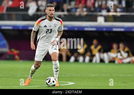 Robert Andrich (23 ans) de l'Allemagne photographié lors d'un match de football entre les équipes nationales de Suisse et d'Allemagne le troisième jour du groupe A dans la phase de groupes du tournoi UEFA Euro 2024 , le dimanche 23 juin 2024 à Francfort , Allemagne . PHOTO SPORTPIX | David Catry Banque D'Images