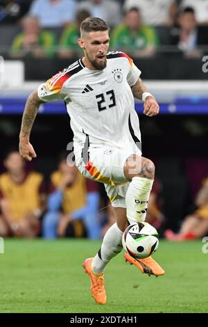 Robert Andrich (23 ans) de l'Allemagne photographié lors d'un match de football entre les équipes nationales de Suisse et d'Allemagne le troisième jour du groupe A dans la phase de groupes du tournoi UEFA Euro 2024 , le dimanche 23 juin 2024 à Francfort , Allemagne . PHOTO SPORTPIX | David Catry Banque D'Images
