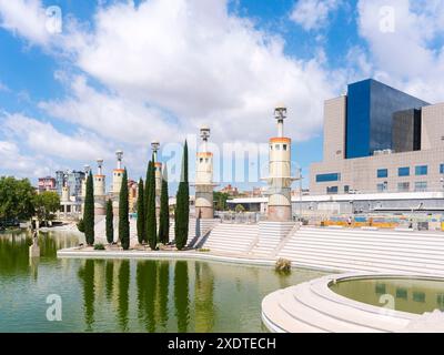 Parc de l'Espanya Industrial à Barcelona-Sants Banque D'Images