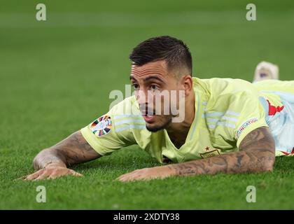 Dusseldorf, Allemagne. 24 juin 2024. Joselu d'Espagne lors du match des Championnats d'Europe de l'UEFA à Dusseldorf Arena, Dusseldorf. Le crédit photo devrait se lire comme suit : David Klein/Sportimage crédit : Sportimage Ltd/Alamy Live News Banque D'Images