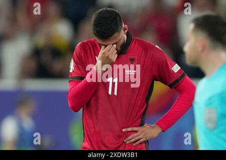 Dusseldorf, Allemagne. 24 juin 2024. L'albanais Armando Broja lors du match de football Euro 2024 entre l'Albanie et l'Espagne à la Dusseldorf Arena, Dusseldorf, Allemagne - lundi 24 juin 2024. Sport - Soccer . (Photo de Spada/LaPresse) crédit : LaPresse/Alamy Live News crédit : LaPresse/Alamy Live News Banque D'Images