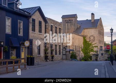 Le charmant village d'Elora en Ontario, Canada. Banque D'Images