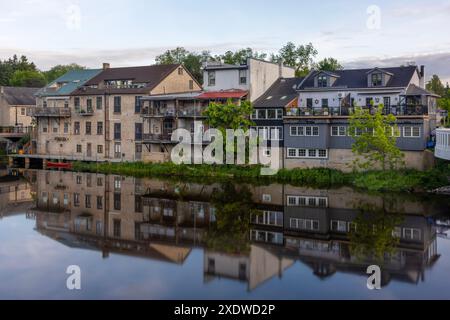 Le charmant village d'Elora en Ontario, Canada. Banque D'Images