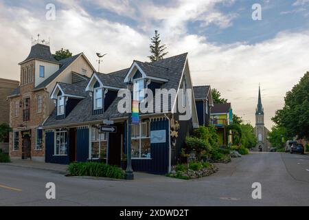 Le charmant village d'Elora en Ontario, Canada. Banque D'Images