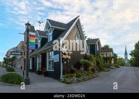 Le charmant village d'Elora en Ontario, Canada. Banque D'Images