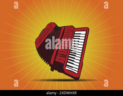 Accordéon. Illustration accordéon vecteur d'instrument de musique Illustration de Vecteur