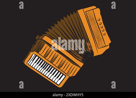 Accordéon. Illustration accordéon vecteur d'instrument de musique Illustration de Vecteur
