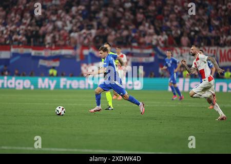 Leipzig, Allemagne, 24, juin 2024. Pendant le match entre Italia vs Croatie. UEFA Euro 2024 Allemagne. Groupe B. crédit : Fabideciria/Alamy Live News Banque D'Images