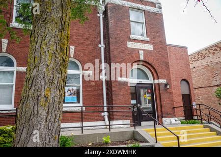 Immeuble historique du bureau de poste dans le centre-ville de Port Perry, Ontario, Canada Banque D'Images