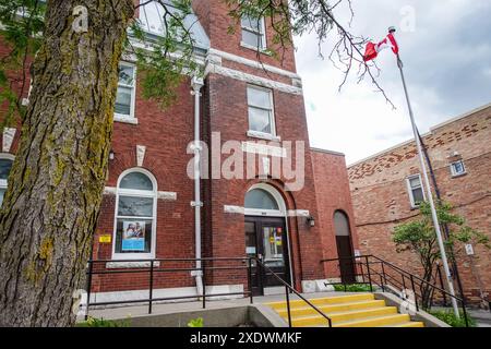 Immeuble historique du bureau de poste dans le centre-ville de Port Perry, Ontario, Canada Banque D'Images