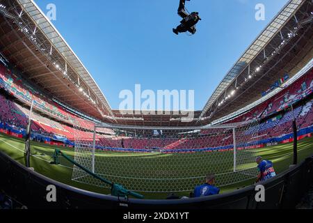 Leipzig, Allemagne. 24 juin 2024. Vue générale de la Red Bulll Arena avant le match de l'UEFA Euro 2024 entre les équipes nationales de Croatie et d'Italie. Score final : Croatie 1:1 Italie. (Photo de Federico Titone/SOPA images/SIPA USA) crédit : SIPA USA/Alamy Live News Banque D'Images