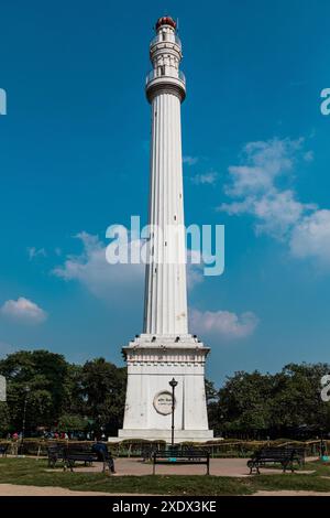 Inde, Bengale occidental, Kolkata, Maïdan. Le pilier Shaheed Minar à l'Esplanade Banque D'Images