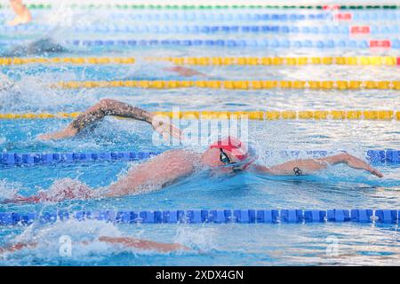 Rome, Italie. 23 juin 2024. Thomas Dean de Grande-Bretagne en action lors de la finale B masculine du 200 m nage libre le jour 3 de l'International Swimming - 60e Trophée 'Settecolli' 2024. Crédit : SOPA images Limited/Alamy Live News Banque D'Images