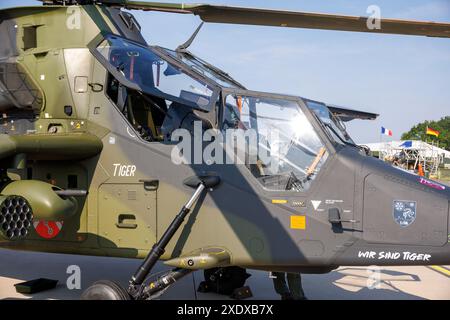 Airbus H665 - hélicoptère d'attaque Tigre, coopération germano-française, Eurocopter. L'hélicoptère devrait être retiré de la Bundeswehr en 2032. a Banque D'Images