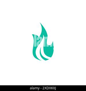 Vecteur de logo Fire Leaf. Illustration vectorielle chaude de la nature Illustration de Vecteur