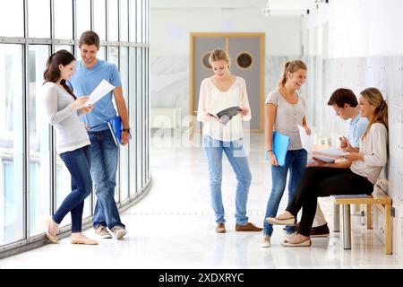 Les étudiants, School of Business, de l'UPV, l'EHU, Université du Pays Basque, San Sebastian, Donostia, Gipuzkoa, Pays Basque, Espagne Banque D'Images