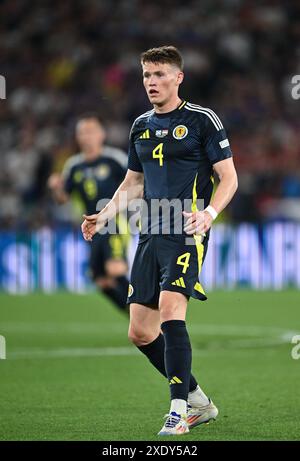 STUTTGART, ALLEMAGNE - 23 JUIN : Scott McTominay, écossais, lors du match en phase de groupes de l'UEFA EURO 2024 opposant l'Écosse et la Hongrie à la Stuttgart Arena Banque D'Images