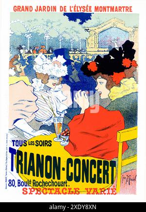 MEUNIER Georges - Trianon-concert 1897 - affiche imprimée Vintage illustrée Banque D'Images