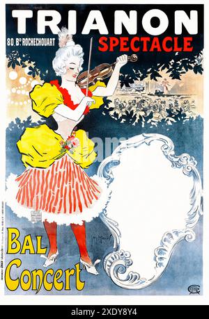 MEUNIER Georges - Trianon 80 spectacle Bal concert 1897 - affiche imprimée Vintage illustrée Banque D'Images