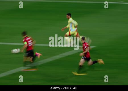 DUESSELDORF, ALLEMAGNE - 25 JUIN 2024 : le match de football de l'EURO 2024 Albanie vs Espagne à Duesseldorf Arena Banque D'Images