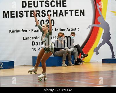 Championnat allemand de patinage artistique à roulettes Banque D'Images