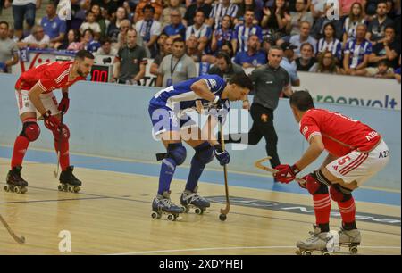 Porto, Portugal. 23 juin 2024. Porto, 23/06/2024 - Futebol Clube do Porto a accueilli Sport Lisboa e Benfica cet après-midi au Pavillon de l'Arena de Dragão, dans un match comptant pour le match 03 - Championnat national de hockey sur roulettes - finale - 2023/2024 crédit : Atlantico Press/Alamy Live News Banque D'Images