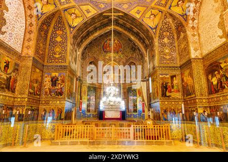 Ispahan, Iran - 24 octobre 2018 : magnifique intérieur de l'église Bedkhem dans le district de New Julfa. Banque D'Images