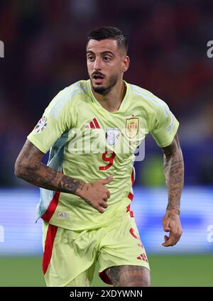 Dusseldorf, Allemagne. 24 juin 2024. Joselu d'Espagne lors du match des Championnats d'Europe de l'UEFA à Dusseldorf Arena, Dusseldorf. Le crédit photo devrait se lire comme suit : David Klein/Sportimage crédit : Sportimage Ltd/Alamy Live News Banque D'Images