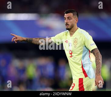 Dusseldorf, Allemagne. 24 juin 2024. Joselu d'Espagne lors du match des Championnats d'Europe de l'UEFA à Dusseldorf Arena, Dusseldorf. Le crédit photo devrait se lire comme suit : David Klein/Sportimage crédit : Sportimage Ltd/Alamy Live News Banque D'Images