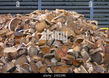 Disques en bois au Tyrol du Sud Banque D'Images