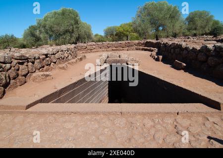 Archéologique santuario nuragico santa Cristina sardaigne italie Banque D'Images