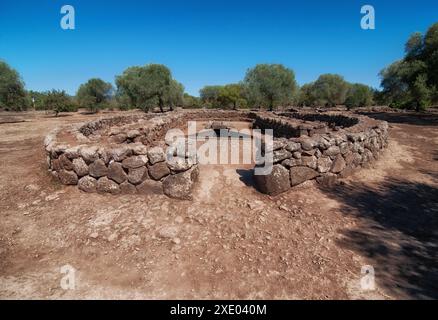 Archéologique santuario nuragico santa Cristina sardaigne italie Banque D'Images