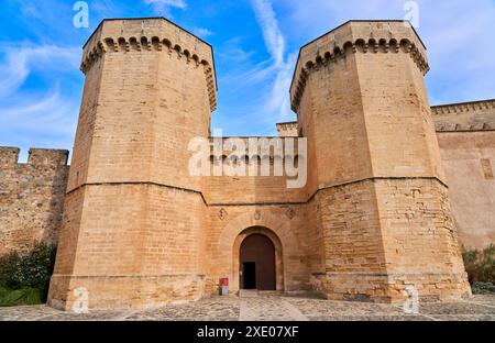 Porte royale, Monastère de Santa Maria de Poblet, province de Tarragone, Catalogne, Espagne, Europe Banque D'Images