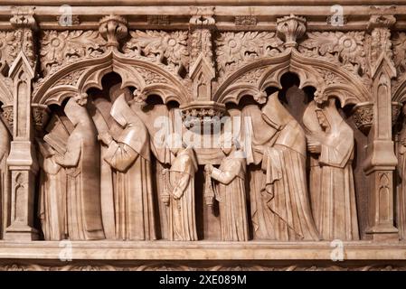 Tombes royales, Abbaye royale cistercienne, Monastère de Santa Maria de Poblet, province de Tarragone, Catalogne, Espagne, Europe Banque D'Images