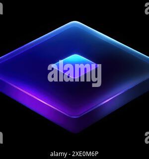 3d rendre des carrés verre Banque D'Images