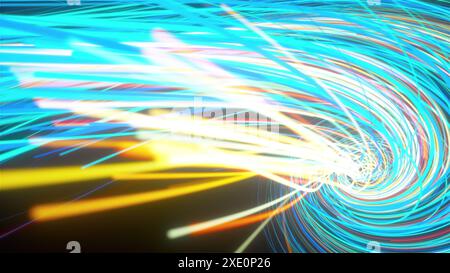 Lignes spirales colorées Banque D'Images