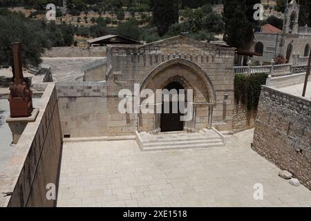 XIIe siècle Crusaders Eglise de la tombe de Marie ou Eglise de l'Assomption au pied du Mont des oliviers dans la vallée du Kidron près du jardin de Gethsémani Banque D'Images