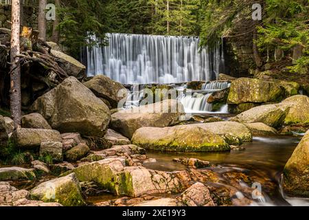 Cascade sauvage dans les montagnes Karpacz-Giant/Pologne 8 Banque D'Images