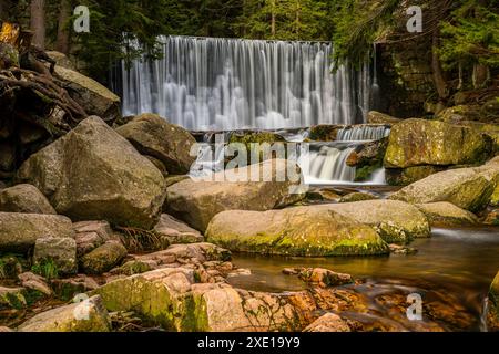 Cascade sauvage dans les montagnes Karpacz-Giant/Pologne 8 Banque D'Images