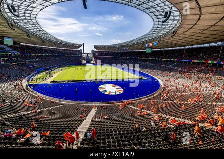 Berlin, Allemagne. 25 juin 2024. Olympiastadion pour le match UEFA Euro 2024 dans le Groupe d entre les pays-Bas et l'Autriche à Berlin. Crédit : Gonzales photo/Alamy Live News Banque D'Images